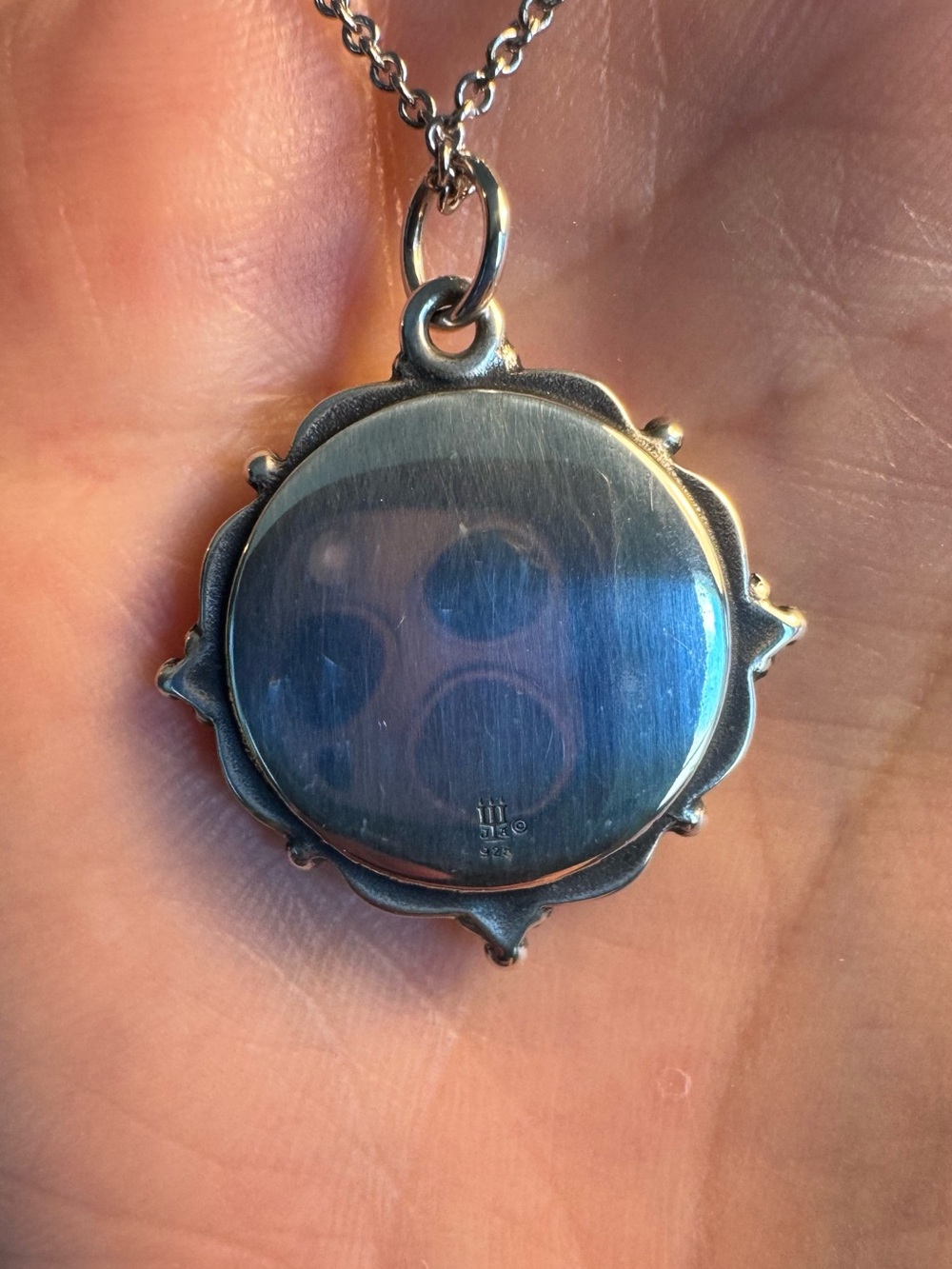 James Avery Prickly Pear Cactus Pendant Necklace Sterling Silver (Retired) - Picture 3 of 4